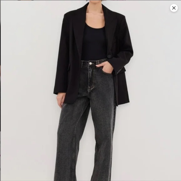 DISSH Oversized Harley Boyfriend Blazer Size US 6 Black - Picture 2 of 14